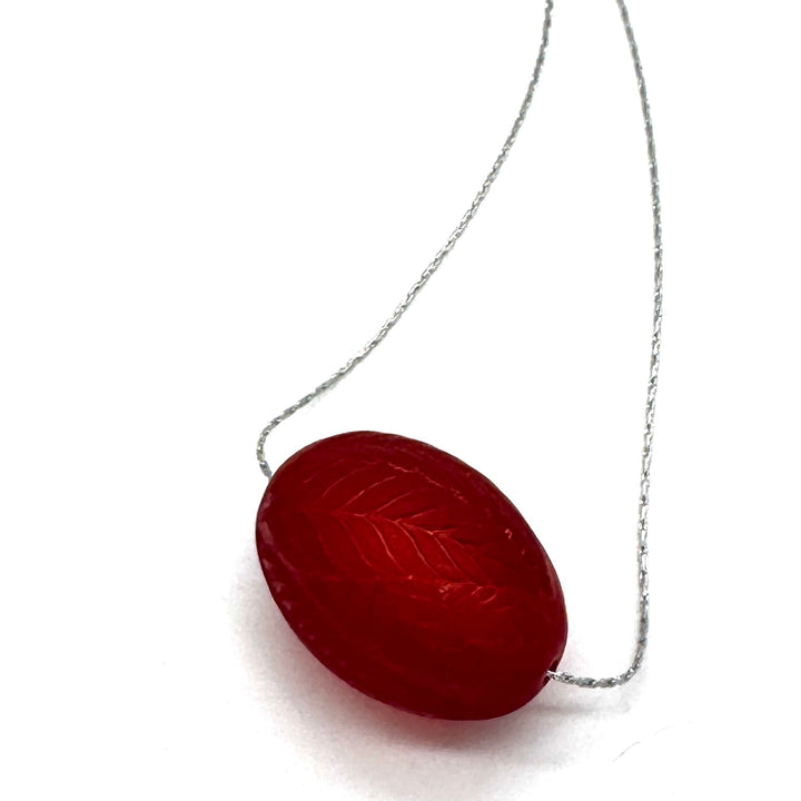 Laurel Leaf Slide Bead Necklace by Leetie Lovendale (Preorder: Ships in 2-3 Weeks)