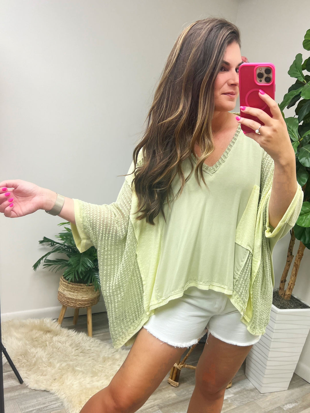 Oversized Multi-Textured Top from POL