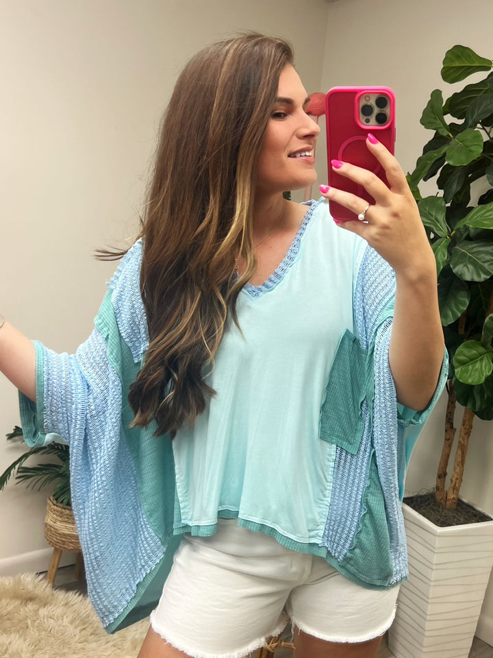 Oversized Multi-Textured Top from POL