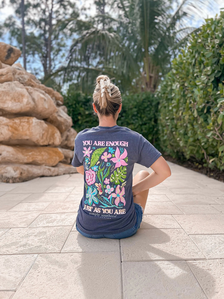 'You Are Enough' Floral Short Sleeve Tee by Simply Southern