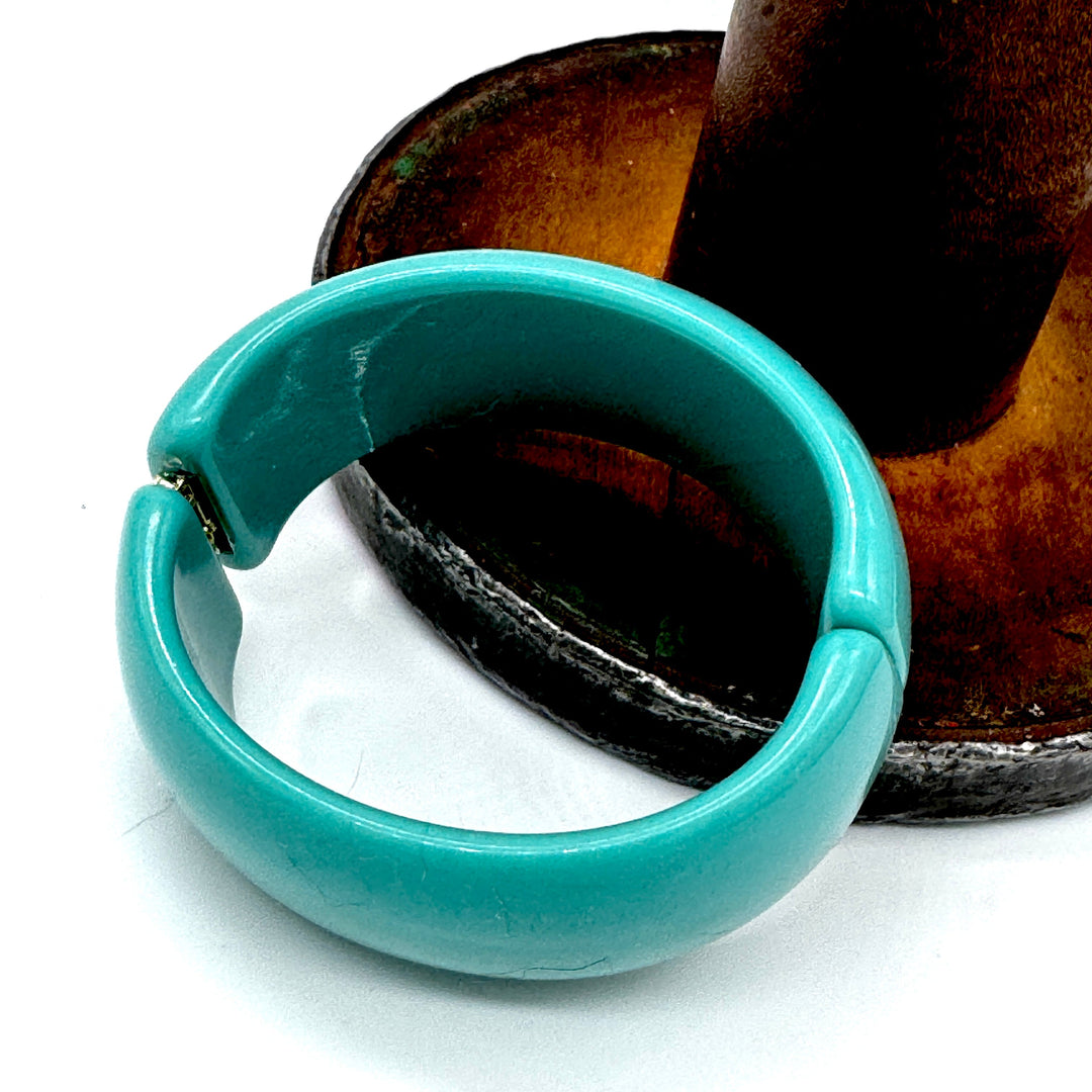 Teal Clamper Bracelet by Leetie Lovendale (Preorder: Ships in 2-3 Weeks)