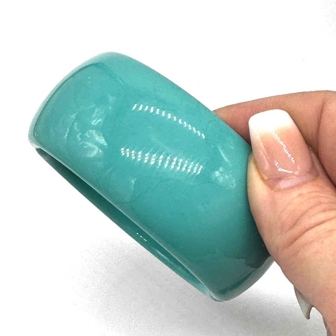 Teal Clamper Bracelet by Leetie Lovendale (Preorder: Ships in 2-3 Weeks)