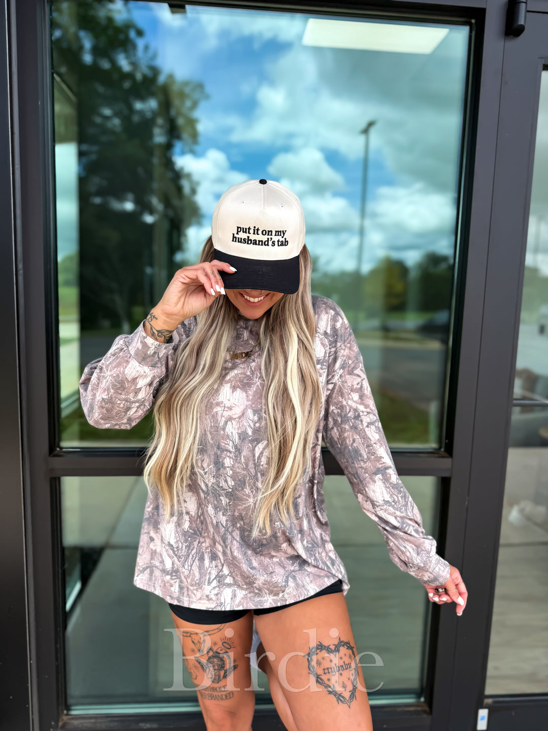 Woodland Wash Camo Long Sleeve Tee by Birdie (Ships in 2-3 Weeks)