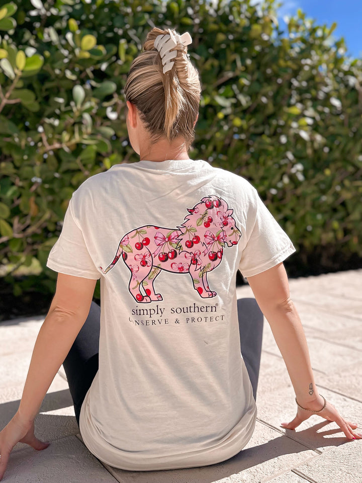 Cherry Lion Tracking Tee by Simply Southern