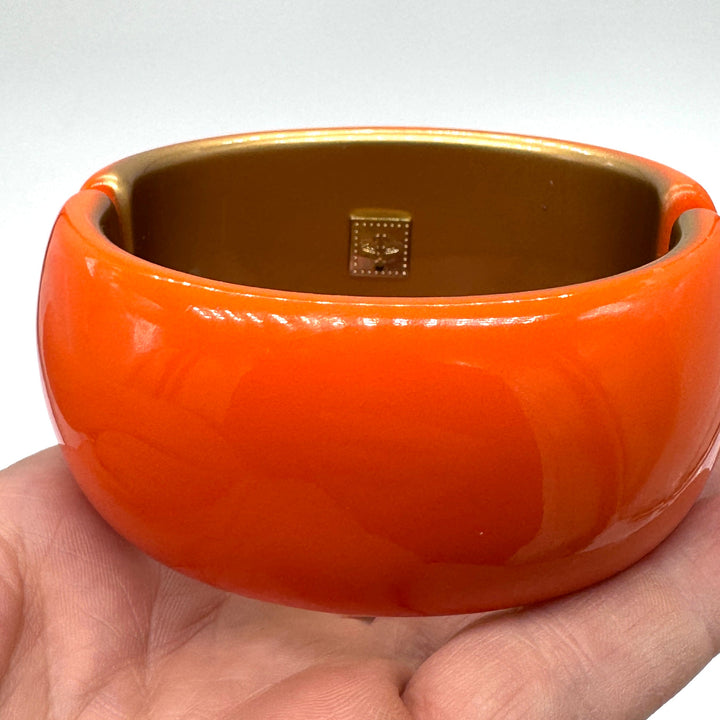 Deep Orange Queen Bee Clamper Bracelet by Leetie Lovendale (Preorder: Ships in 2-3 Weeks)