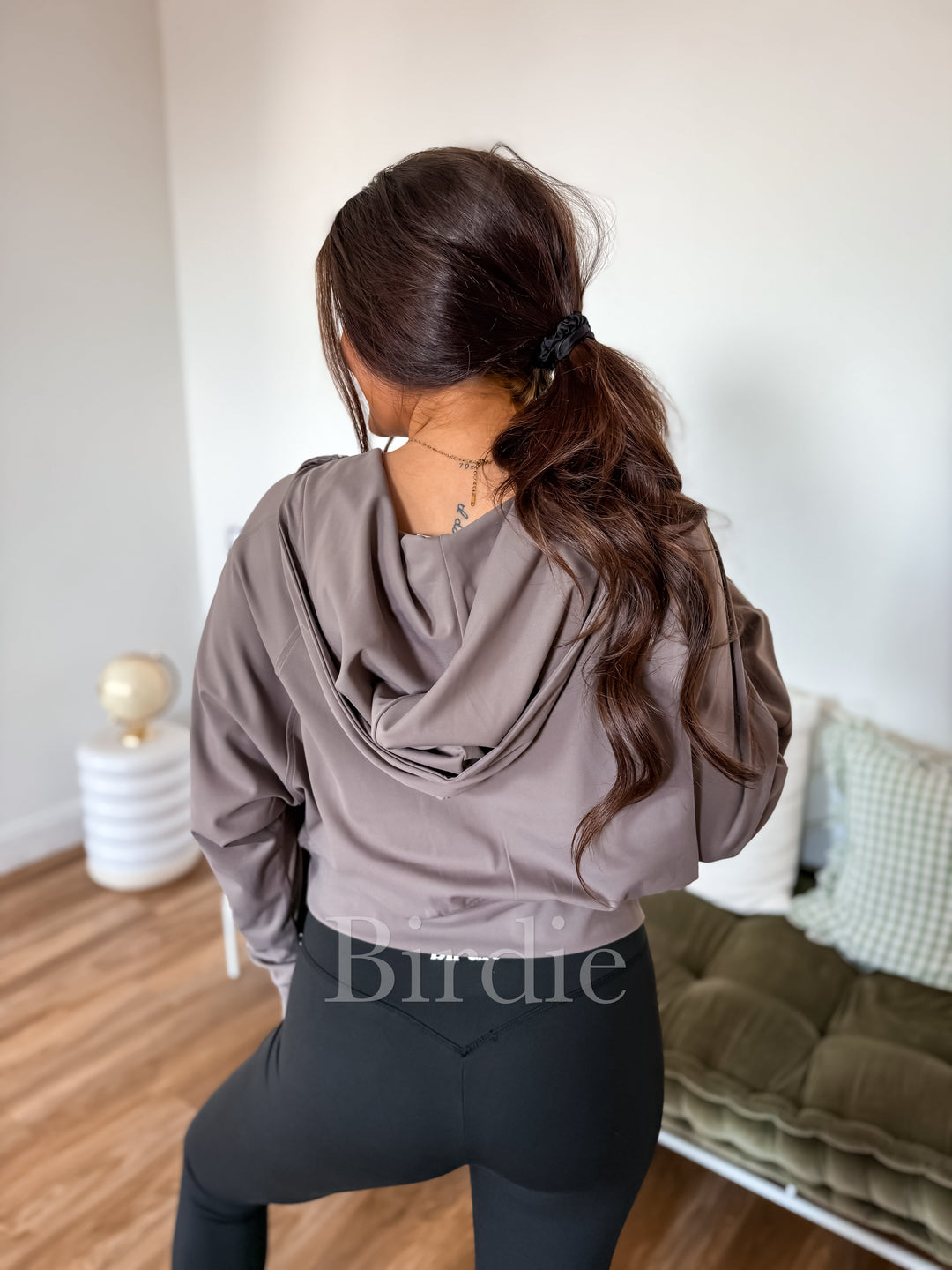 BIRDIE Summer Quarter Zip Pullover in Smoky Taupe by Birdie (SEPT ARRAY: Ships in 3-4 Weeks)