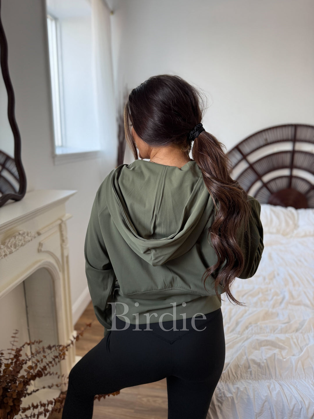 BIRDIE Summer Quarter Zip Pullover in Olive by Birdie (SEPT ARRAY: Ships in 3-4 Weeks)