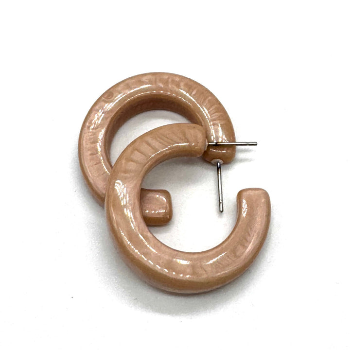 Shellshine Hoop Earrings by Leetie Lovendale (Preorder: Ships in 2-3 Weeks)