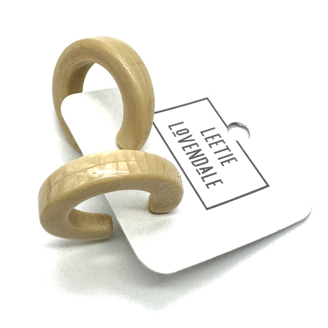 Shellshine Hoop Earrings by Leetie Lovendale (Preorder: Ships in 2-3 Weeks)
