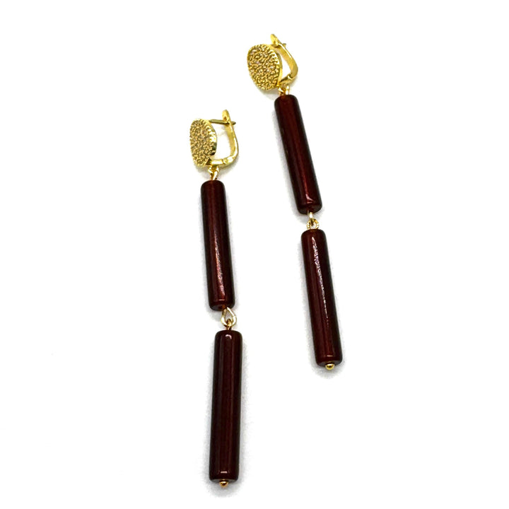 Tortoise Column Pavé Earrings by Leetie Lovendale (Preorder: Ships in 2-3 Weeks)
