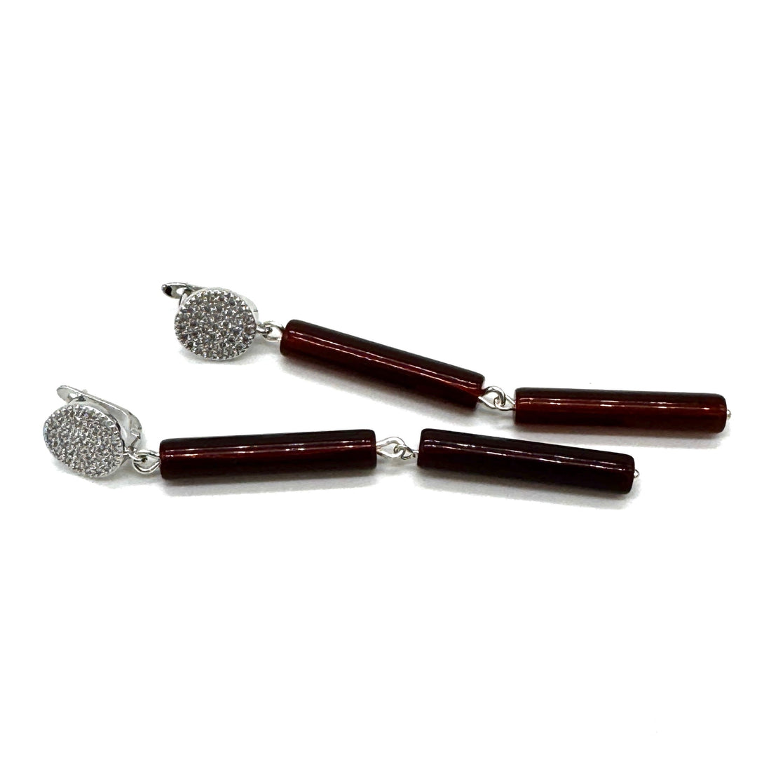 Tortoise Column Pavé Earrings by Leetie Lovendale (Preorder: Ships in 2-3 Weeks)