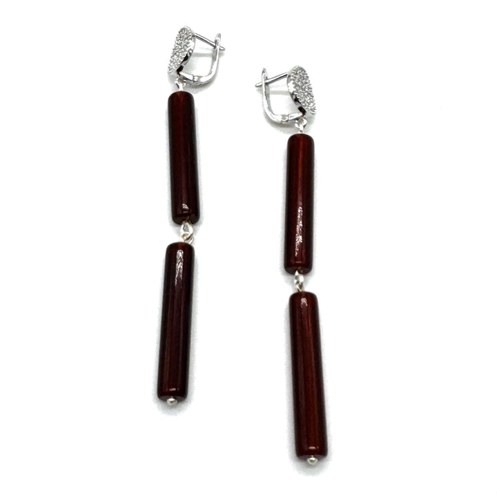 Tortoise Column Pavé Earrings by Leetie Lovendale (Preorder: Ships in 2-3 Weeks)