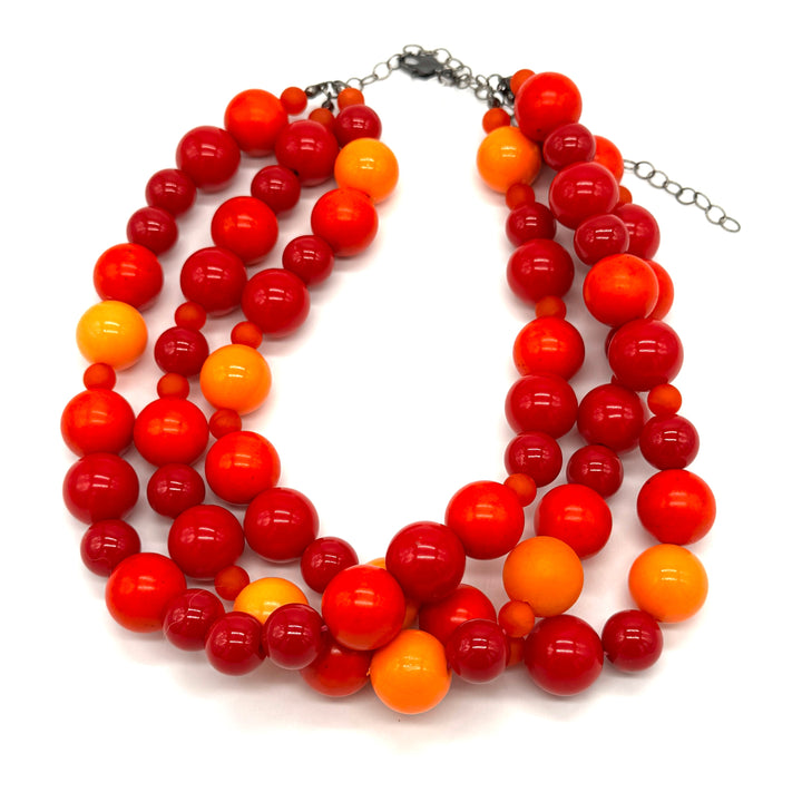 Red Hot Morgan Necklace by Leetie Lovendale (Preorder: Ships in 2-3 Weeks)