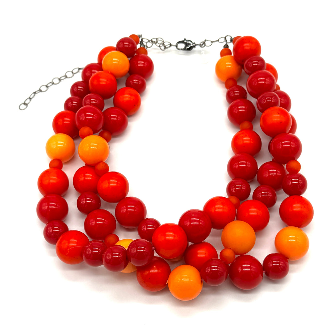 Red Hot Morgan Necklace by Leetie Lovendale (Preorder: Ships in 2-3 Weeks)