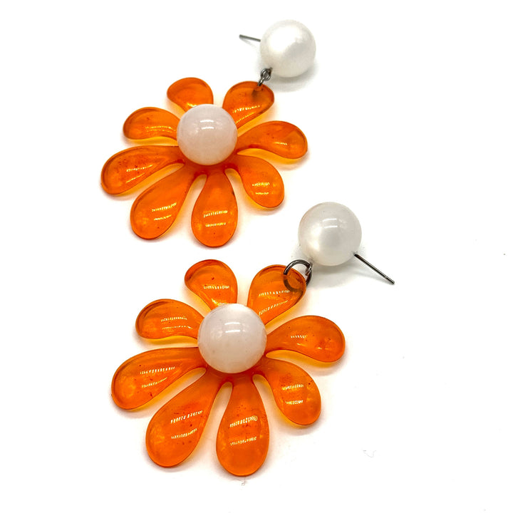 Retro Splat Flower Earrings by Leetie Lovendale (Preorder: Ships in 2-3 Weeks)