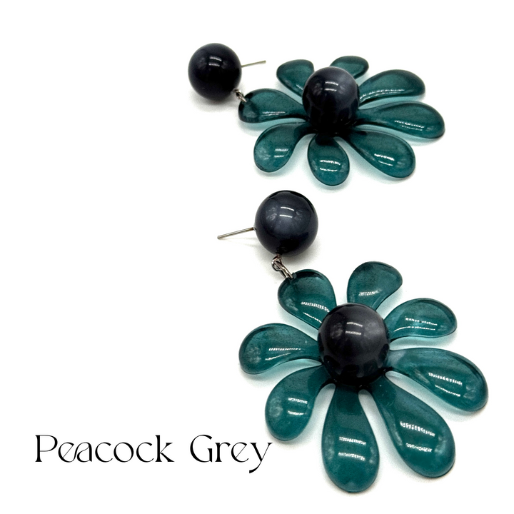Retro Splat Flower Earrings by Leetie Lovendale (Preorder: Ships in 2-3 Weeks)