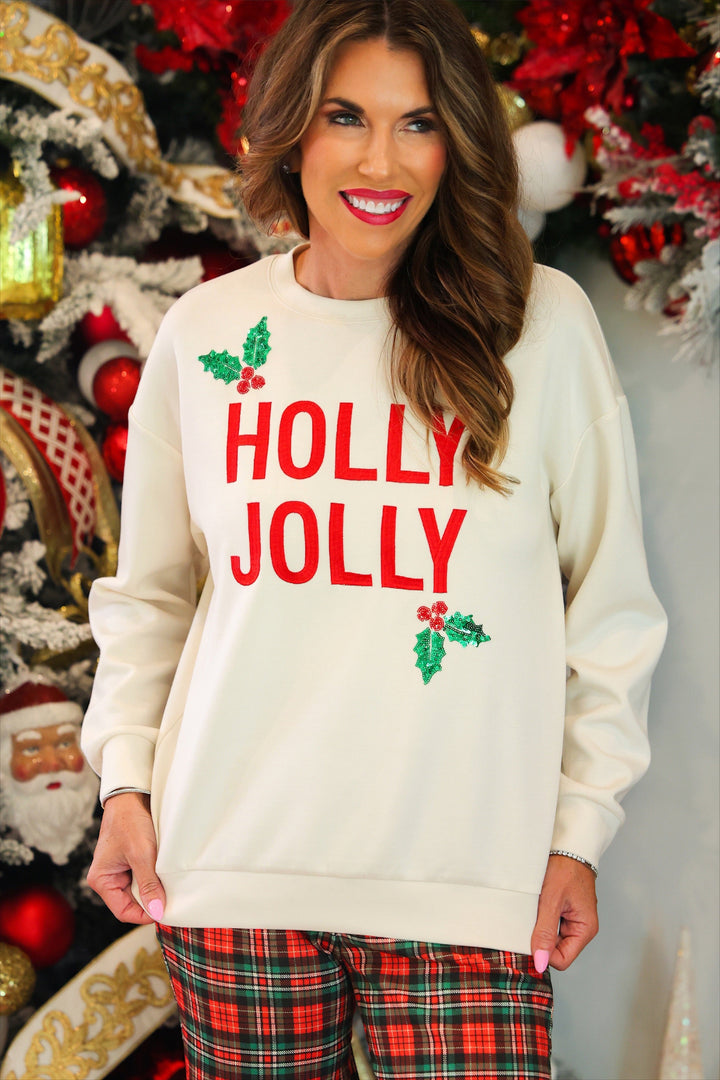 Holly Jolly Holiday Luxe Pullover by Jess Lea (PREORDER: Ships in October)