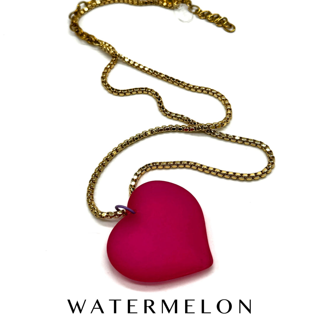 Wavy Heart Necklace by Leetie Lovendale (Preorder: Ships in 2-3 Weeks)