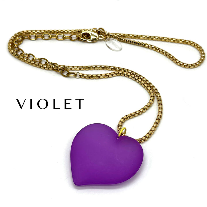Wavy Heart Necklace by Leetie Lovendale (Preorder: Ships in 2-3 Weeks)
