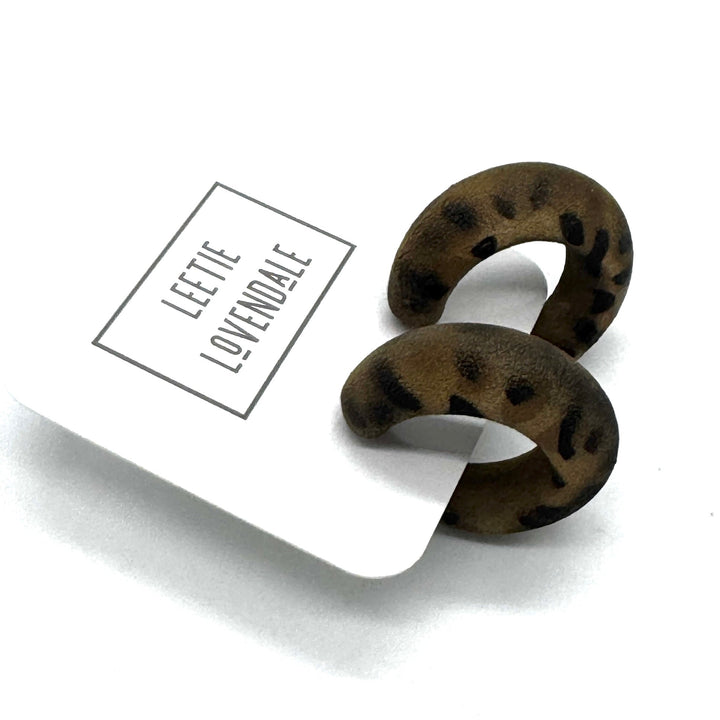 Leopard Lounge Hoop Earrings by Leetie Lovendale (Ships in 2-3 Weeks)