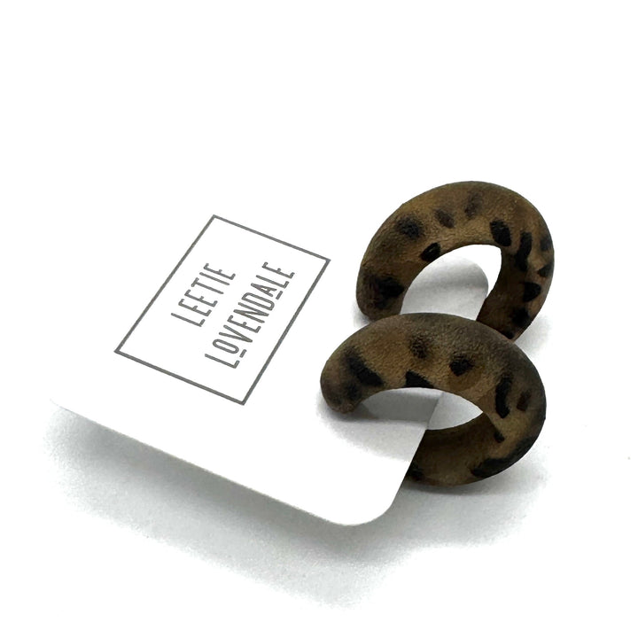 Leopard Lounge Hoop Earrings by Leetie Lovendale (Ships in 2-3 Weeks)