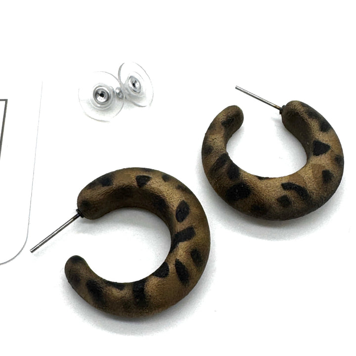 Leopard Lounge Hoop Earrings by Leetie Lovendale (Ships in 2-3 Weeks)