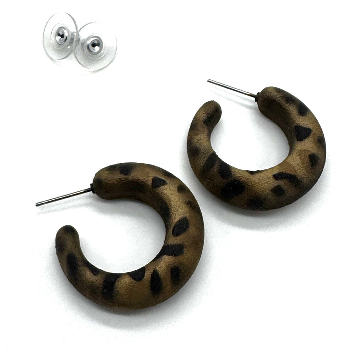 Leopard Lounge Hoop Earrings by Leetie Lovendale (Ships in 2-3 Weeks)