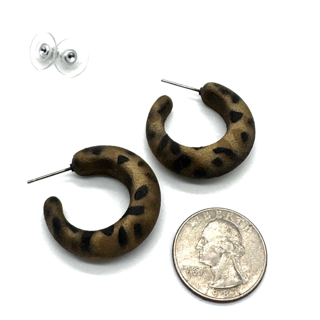 Leopard Lounge Hoop Earrings by Leetie Lovendale (Ships in 2-3 Weeks)
