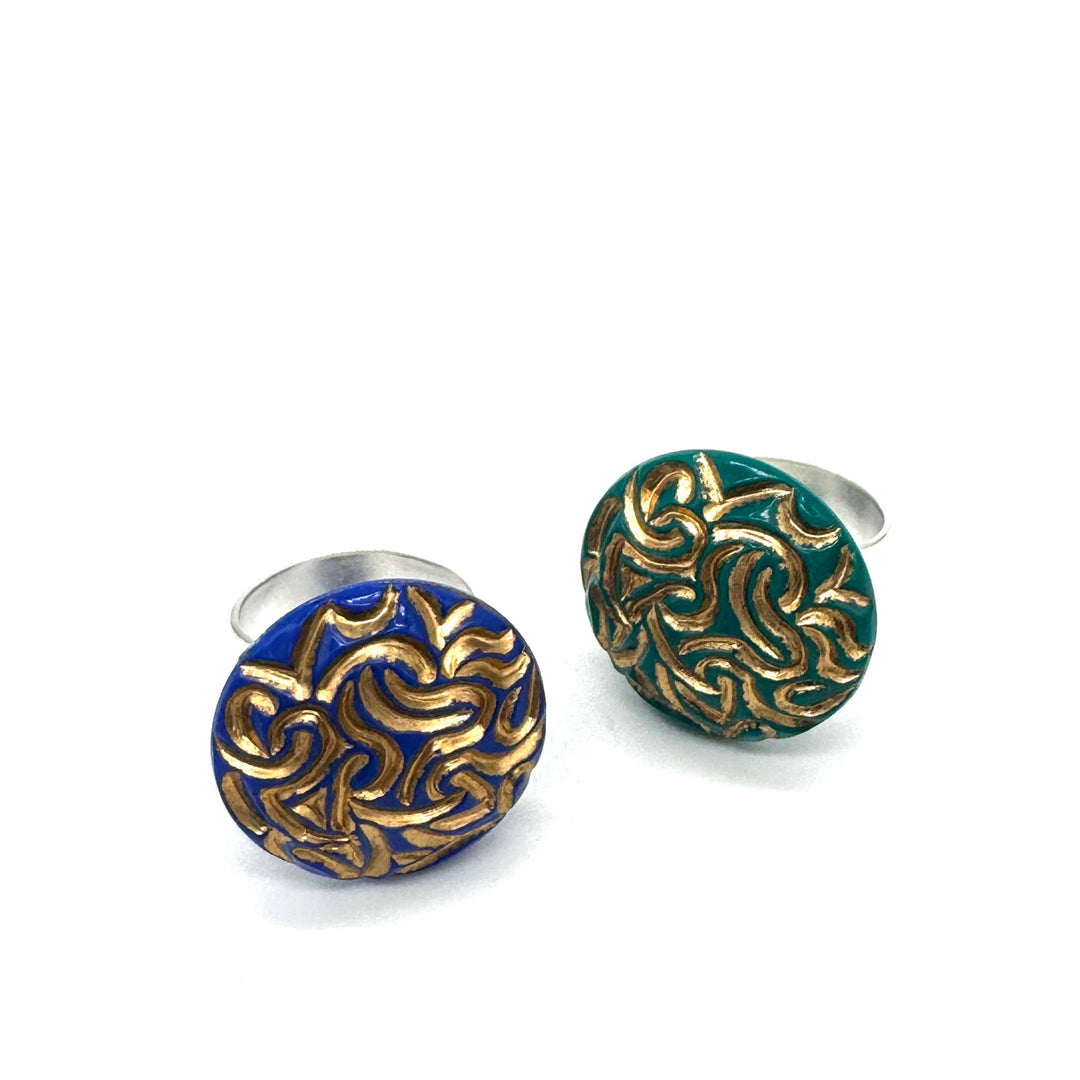 Golden Labyrinth Cocktail Ring by Lettie Lovendale (Ships in 2-3 Weeks)