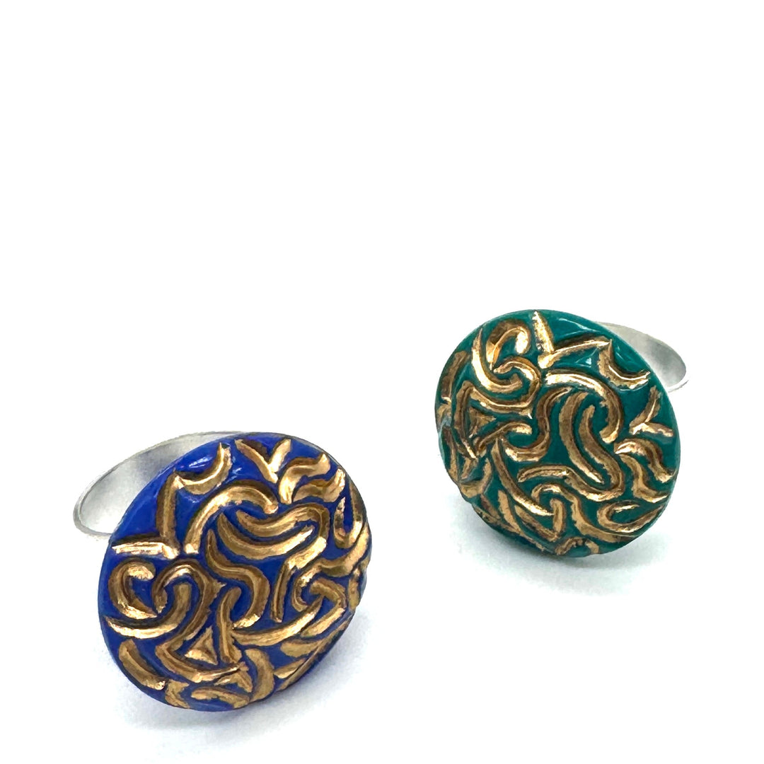 Golden Labyrinth Cocktail Ring by Lettie Lovendale (Ships in 2-3 Weeks)