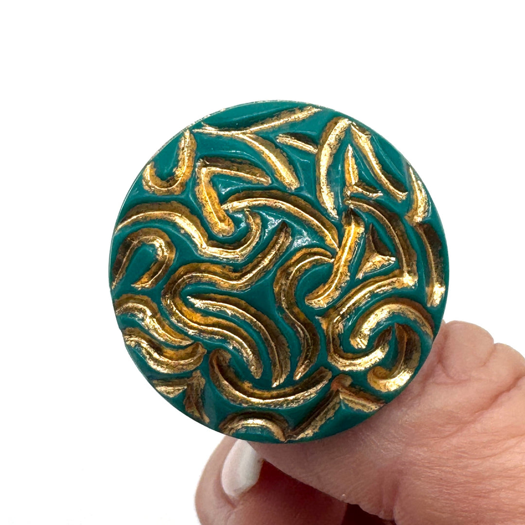 Golden Labyrinth Cocktail Ring by Lettie Lovendale (Ships in 2-3 Weeks)