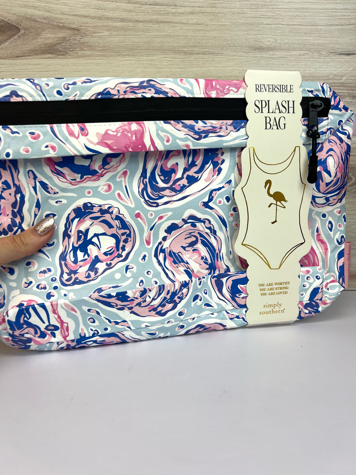 Oyster Reversible Splash Cosmetic Bag by Simply Southern