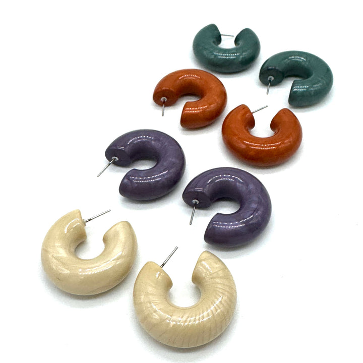 Kuru Kuru Hoop Earrings by Lettie Lovendale (Ships in 2-3 Weeks)