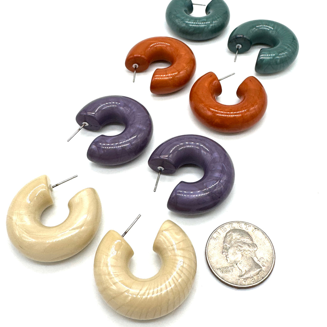 Kuru Kuru Hoop Earrings by Lettie Lovendale (Ships in 2-3 Weeks)