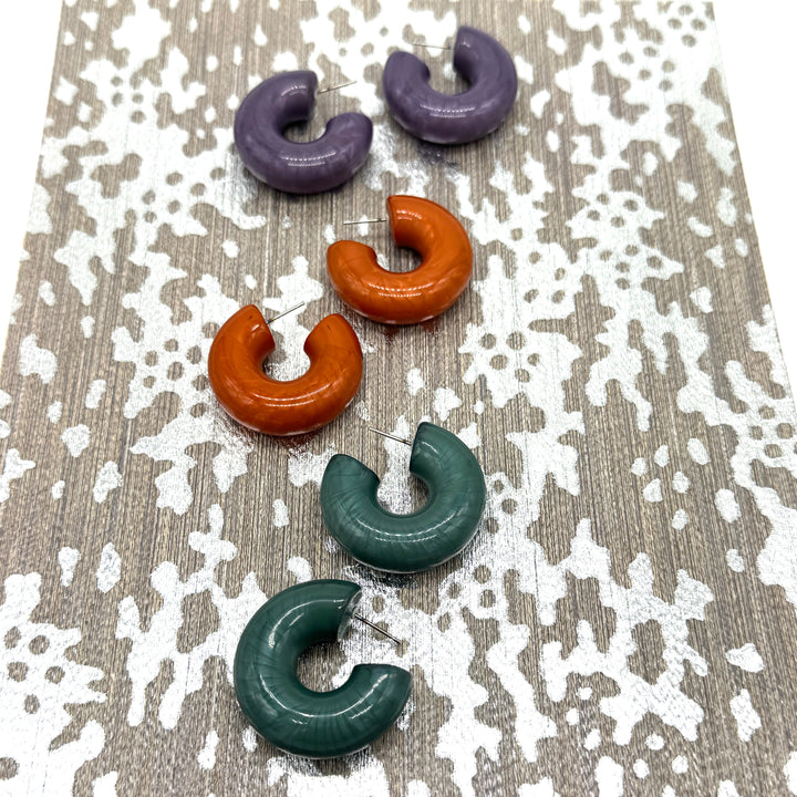 Kuru Kuru Hoop Earrings by Lettie Lovendale (Ships in 2-3 Weeks)