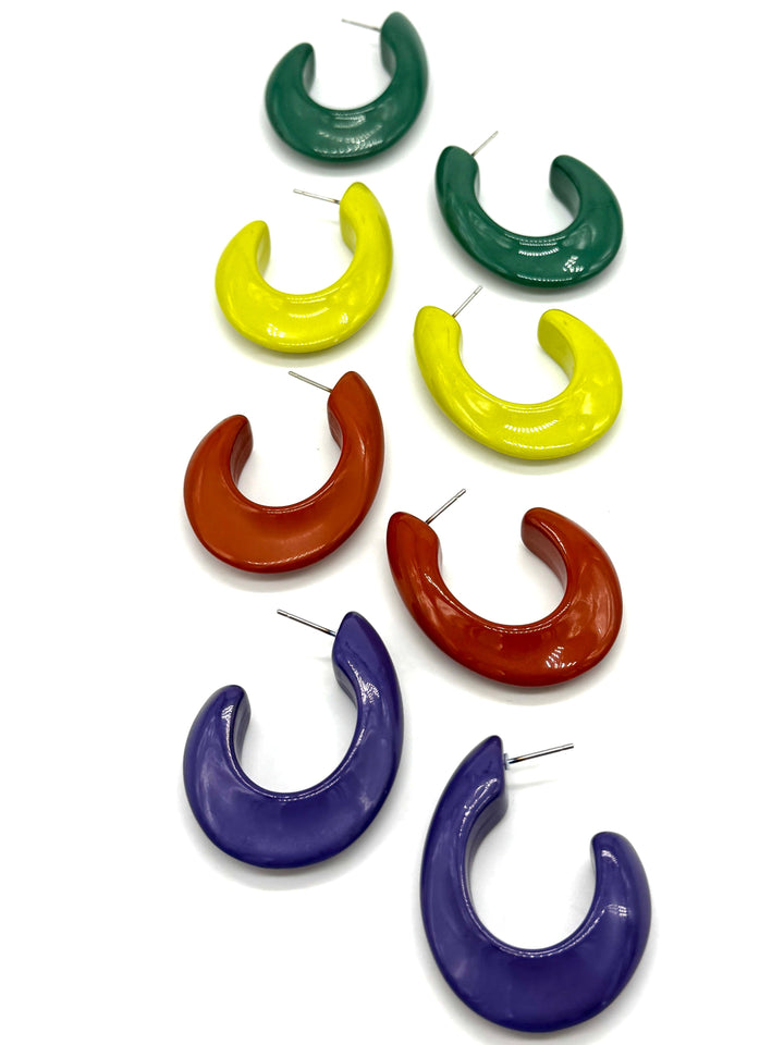 Shizuku Oval Hoop Earrings by Lettie Lovendale (Ships in 2-3 Weeks)