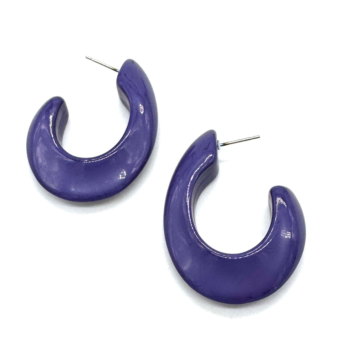 Shizuku Oval Hoop Earrings by Lettie Lovendale (Ships in 2-3 Weeks)