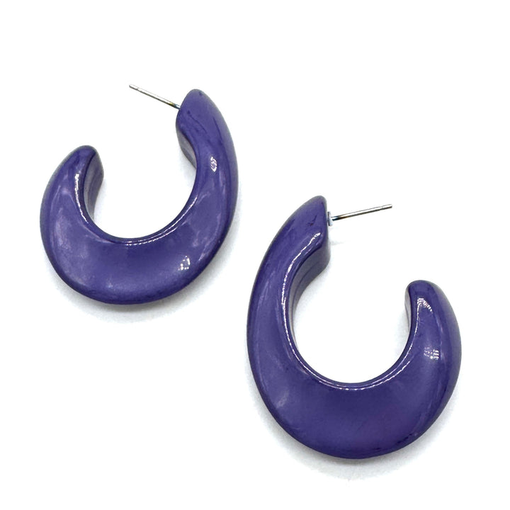 Shizuku Oval Hoop Earrings by Lettie Lovendale (Ships in 2-3 Weeks)