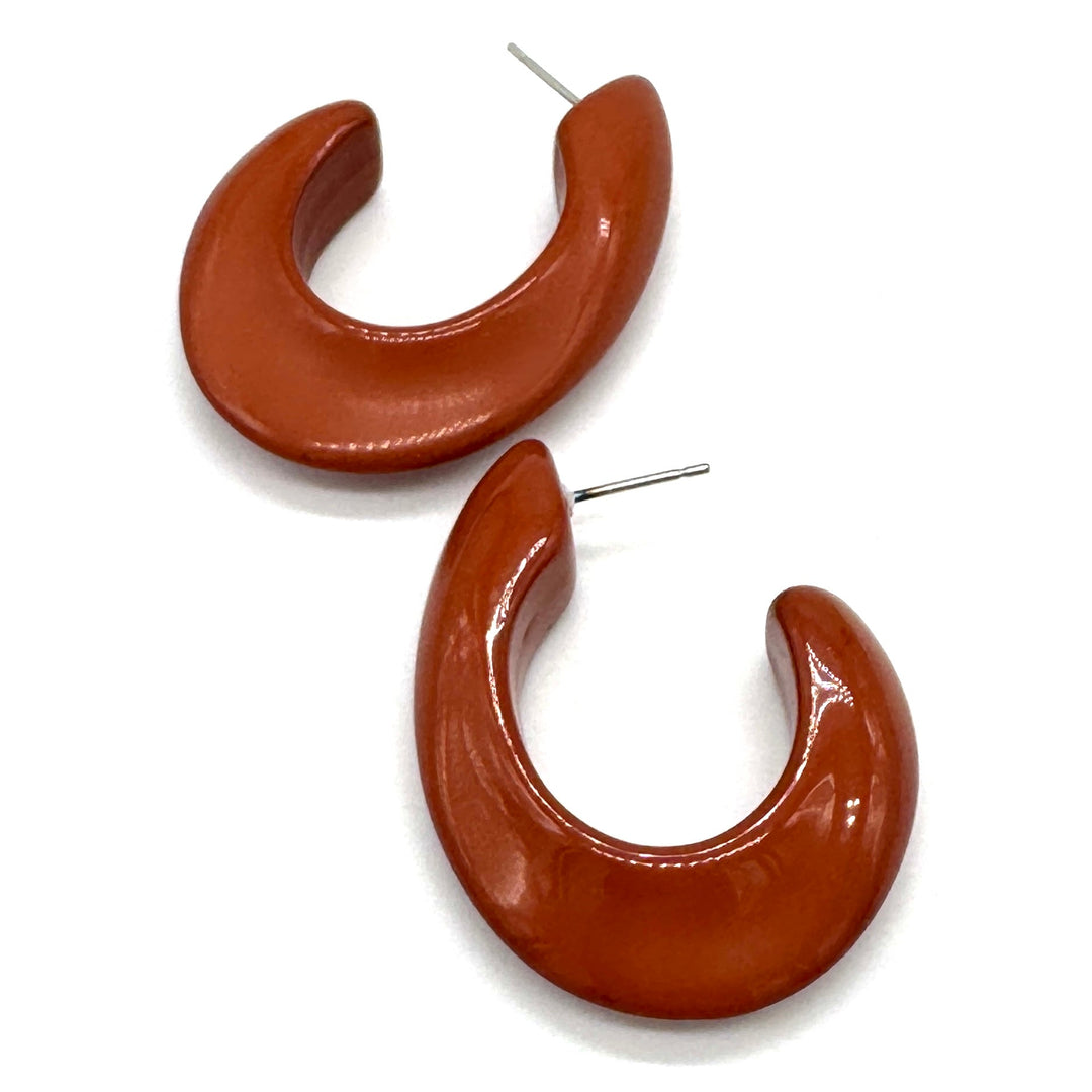 Shizuku Oval Hoop Earrings by Lettie Lovendale (Ships in 2-3 Weeks)