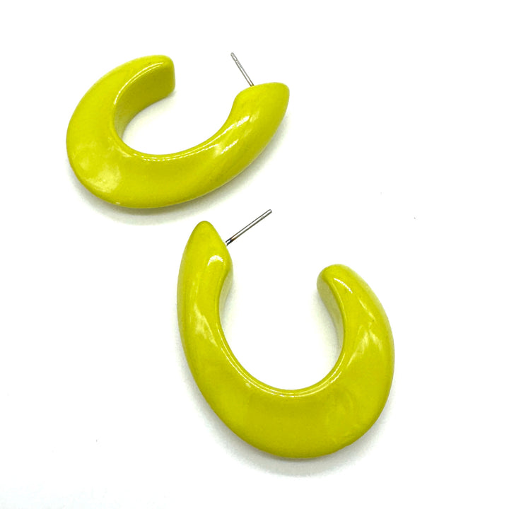 Shizuku Oval Hoop Earrings by Lettie Lovendale (Ships in 2-3 Weeks)