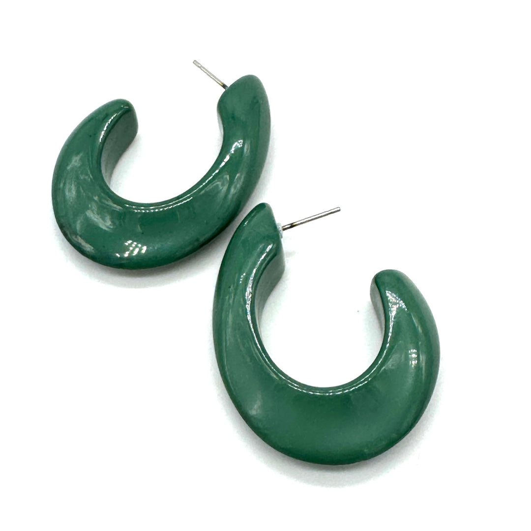 Shizuku Oval Hoop Earrings by Lettie Lovendale (Ships in 2-3 Weeks)