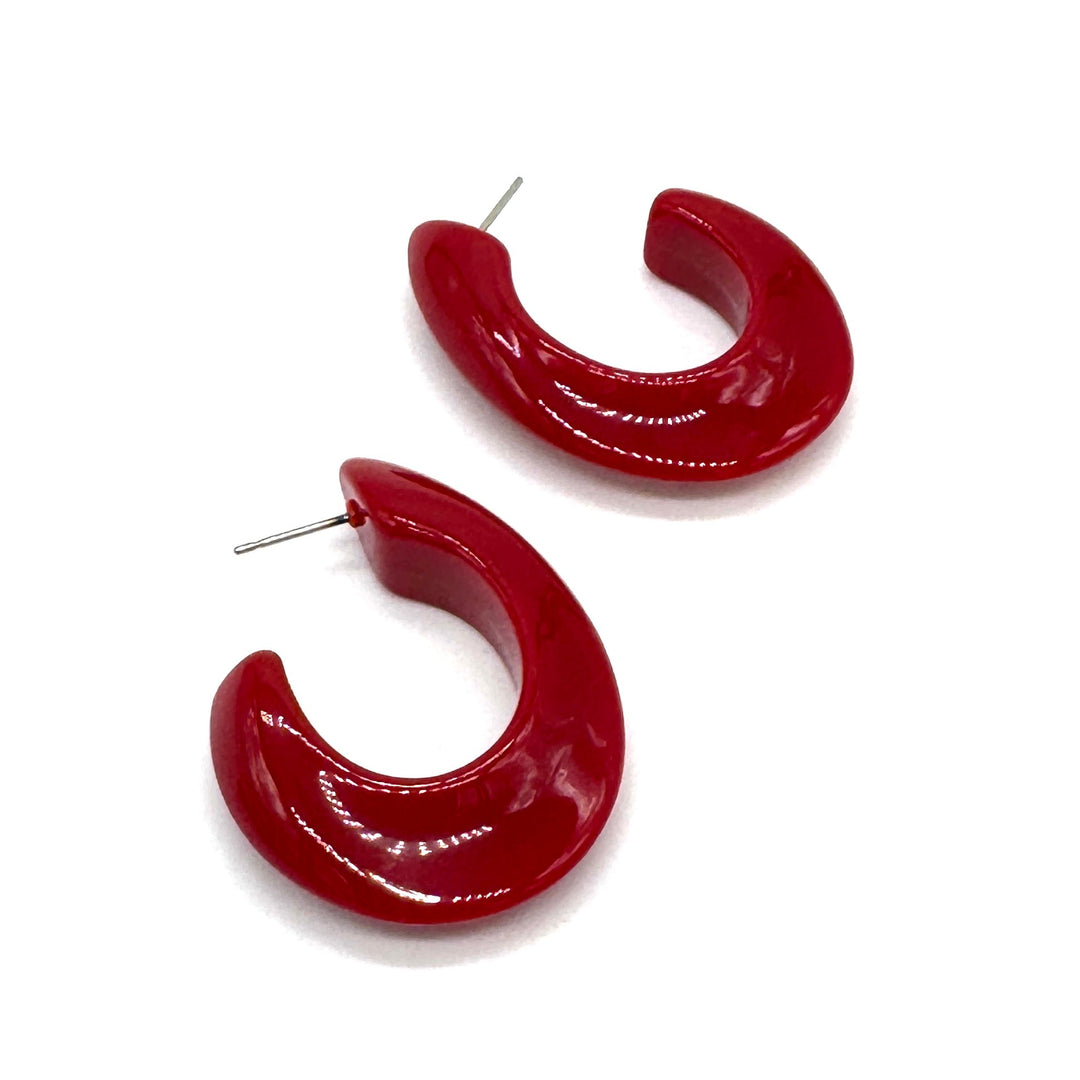 Shizuku Oval Hoop Earrings by Lettie Lovendale (Ships in 2-3 Weeks)
