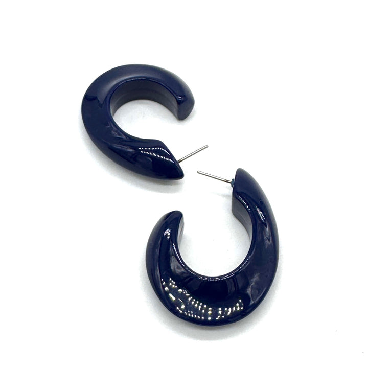 Shizuku Oval Hoop Earrings by Lettie Lovendale (Ships in 2-3 Weeks)