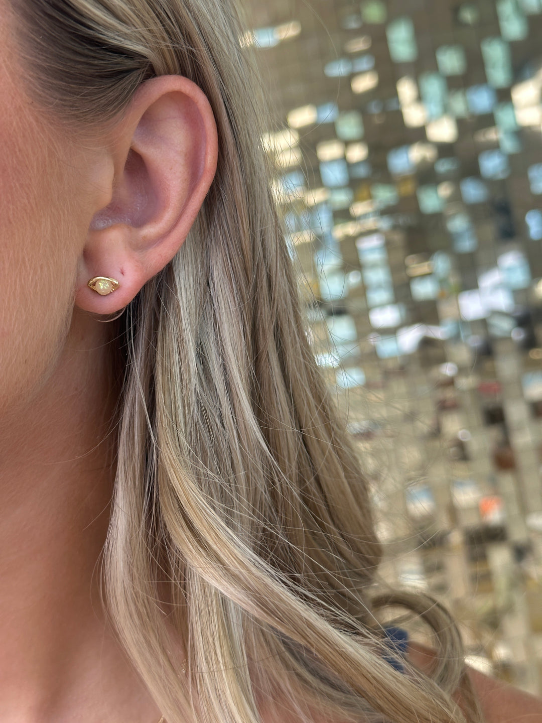 Saturn Opal Stud Earrings