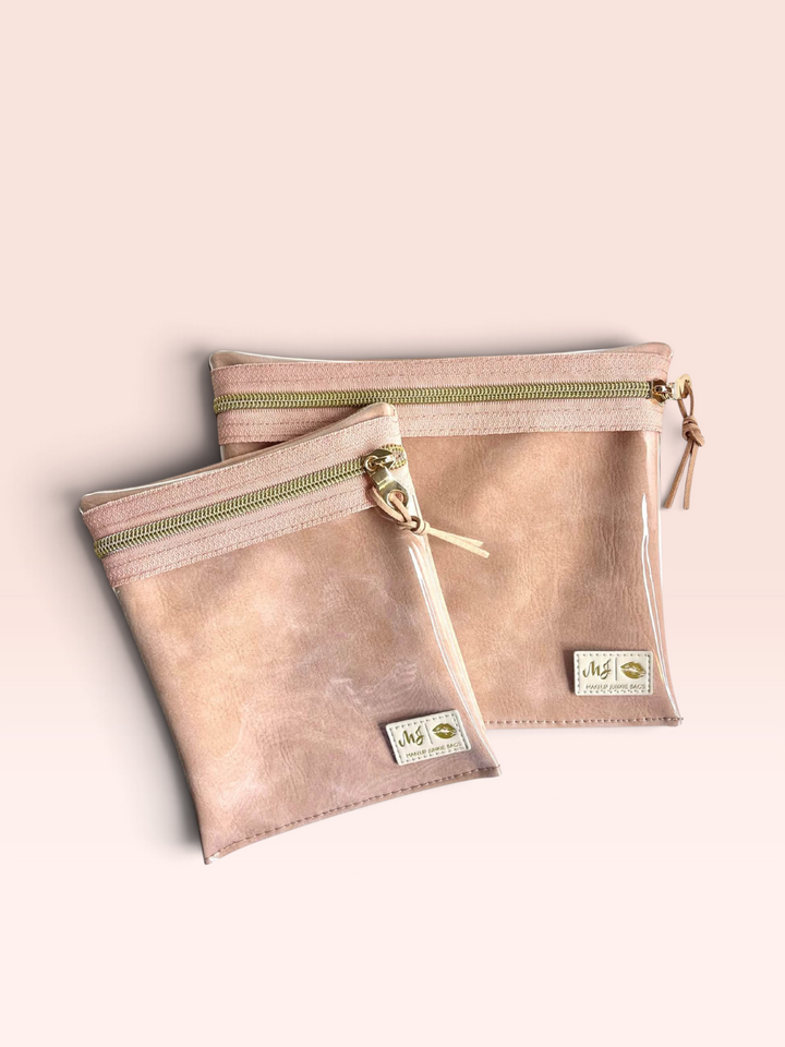 Brenda Finds: Blush Suede Soul LIMITED RELEASE by Makeup Junkie Bags (Ships in 2-3 Weeks)
