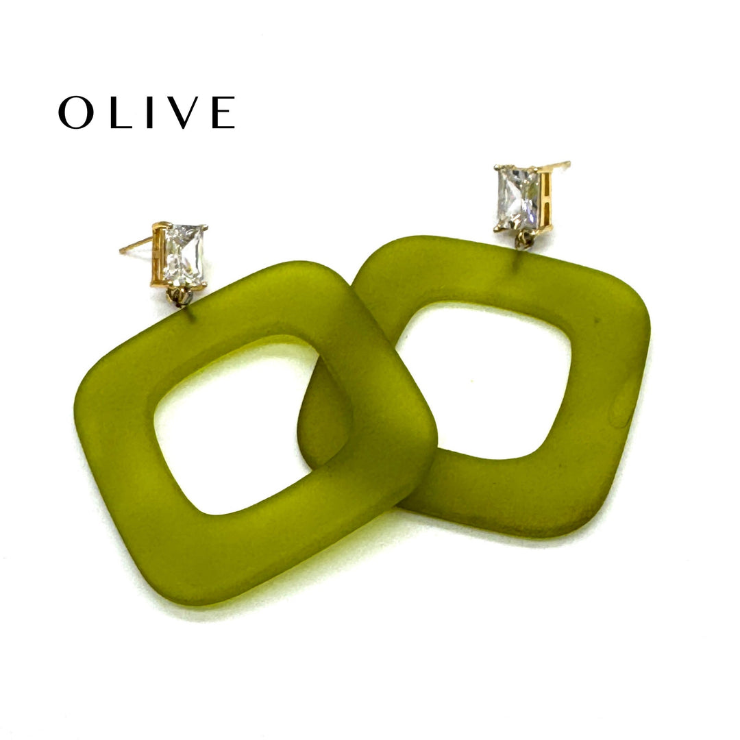 Mod Quad Drop Earrings by Leetie Lovendale (Preorder: Ships in 2-3 Weeks)