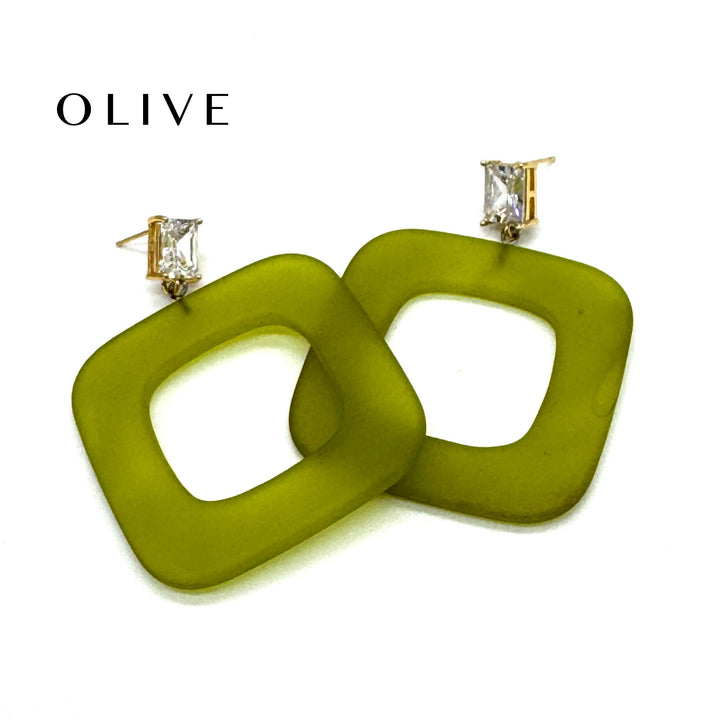 Mod Quad Drop Earrings by Leetie Lovendale (Preorder: Ships in 2-3 Weeks)