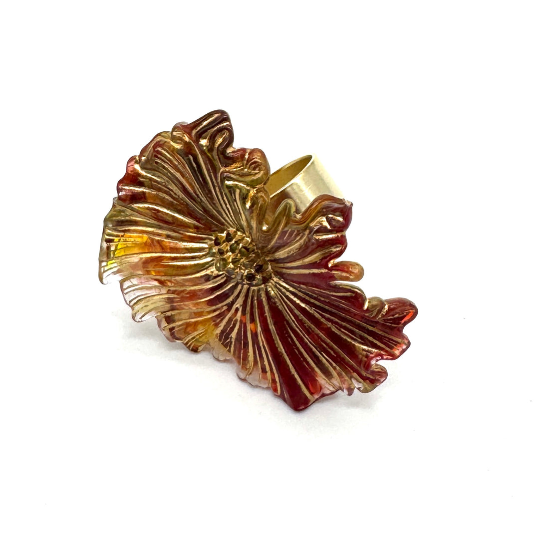 Gilded Cosmos Cocktail Ring by Lettie Lovendale (Ships in 2-3 Weeks)