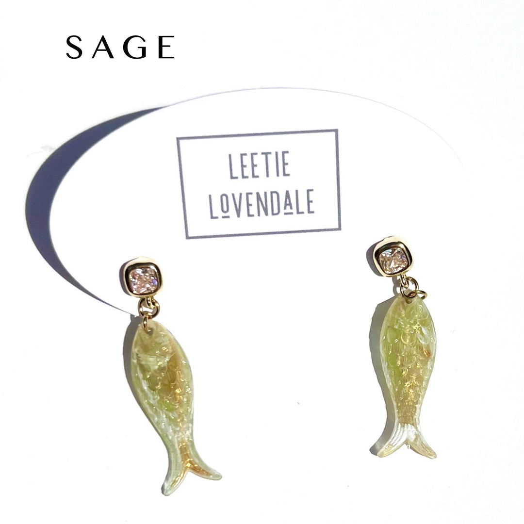 Charming Fish Earrings by Leetie Lovendale (Preorder: Ships in 2-3 Weeks)