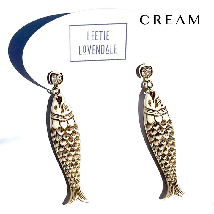 Charming Fish Earrings by Leetie Lovendale (Preorder: Ships in 2-3 Weeks)